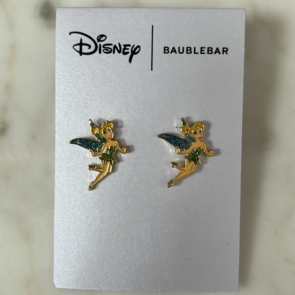 Disney BaubleBar RARE Peter Pan’s Tinkerbell Earrings